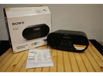 New SONY ZS-PS50 Personal Audio System CD Boombox (missing Power Cord)