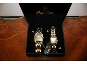 Philip Persio Set Of Two-Tone His & Hers Watches - Never Worn