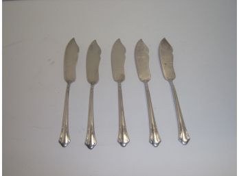 Set Of Five Vintage Gorham Silver Plate Fruit Knives
