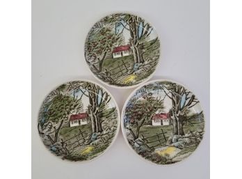 Johnson Bros The Friendly Village The Stone Wall 4' Dishes