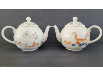 Arthur Wood Cat Themed Tea Pots Made In England