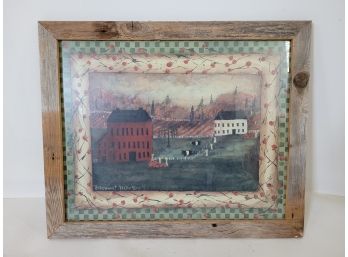 Rustic Wooden Framed Print Ofbitter Sweet  Yesteryears By Pat Fischer