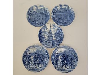 Liberty Blue Historic Colonial Scenes Small Dishes