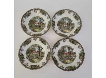 Johnson Bros The Friendly Village The Stone Wall Bowls