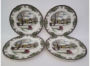 Johnson Bros The Friendly Village Dinner Plates Turkey Theme