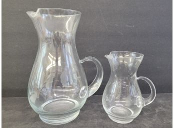 Princess House Heritage  Hand-blown Crystal Pitchers