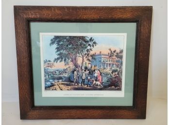 Framed Reprint Of American Country Life October Afternoon By Nathaniel Currier