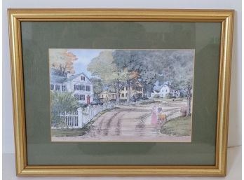 Framed  Litho & Watercolor Print  By Diana Wythe Tyler