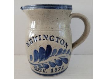 Newington Blue Salt Glaze Stoneware Pitcher