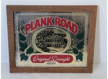 Vintage Plank Road Original Draught Beer Framed Mirror