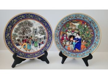 Vintage Royal Worcester Sue Scullard Christmas Past Series Collectable Plates