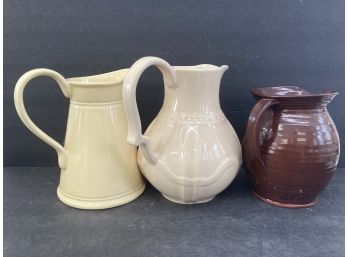 Vintage Pitcher Lot Includes Old Sturbridge Village And Open Invitation