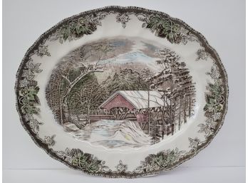 Johnson Bros The Friendly Village The Covered Bridge Platter