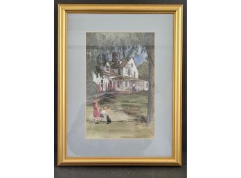 Framed Print By Diana Wythe Tyler - Manchester Cheney House, CT.