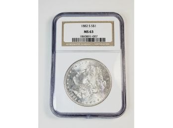 SUPER------1882-S MS63 Morgan Dollar UNC Slabbed / NGC Certified