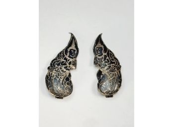 Vintage Siam Sterling Silver Earrings