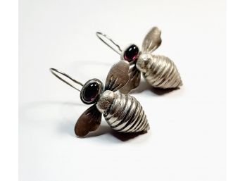 Vintage Sterling Silver Bumble Bee Earrings