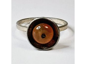 Vintage Orange Stone Eye  Ring