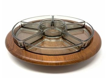 Midcentury Modern Digsmed Denmark 1960s Teak Lazy Susan