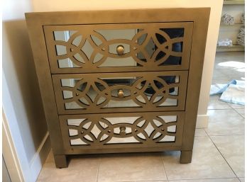 Small 3 Drawer Dresser Or Night Table - Mirrored