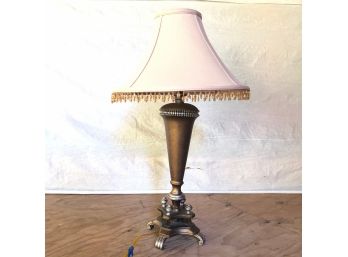 26' Metal Lamp With Beaded Shade