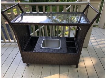 All Weather Woven Bar Cart - So Practical!