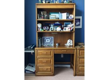 Oak Desk With Removable Hutch