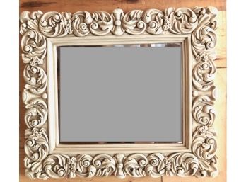 Large Handcrafted Plaster Mirror With Ornate Detailing - 29x25