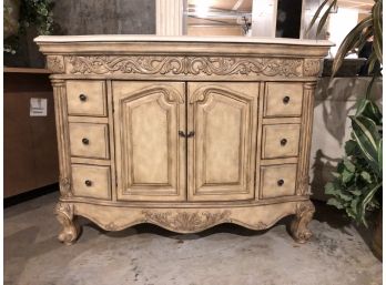 Italianate Carved Console With Marble Top