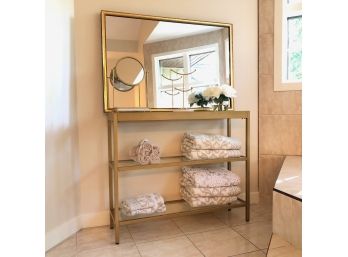 Gold Tone Metal Etagere - New For Staging