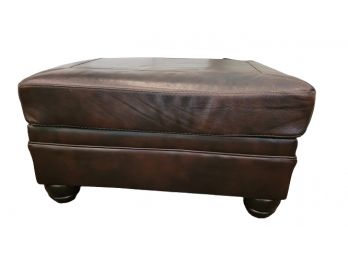 Nice Soft Leather Ottoman Lot 1