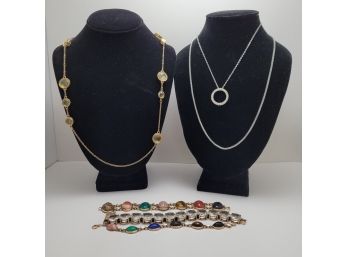 Costume Necklace And Bracelet Lot