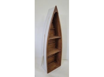 Over 3ft Tall Wooden Nautical Theme Shelf Boat
