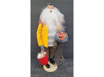 Byers Choice Caroler Fisherman - Signed By The Artist