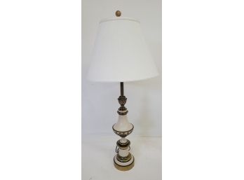 MCM Enamel And Brass Plated Table Lamp