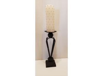 Beautiful Rod Iron Candle Holder With Pearl White Candle