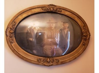 Antique Portrait Of 3 Brothers In Military Service