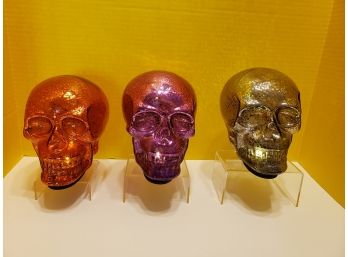 3 Colorful Glass Skulls That Light Up!