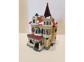 Ceramic Christmas Village - Yellow Victorian House