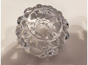 Heavy Glass Bubble Candle Holder