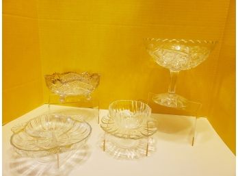 4 Fancy Pretty Glass Pieces