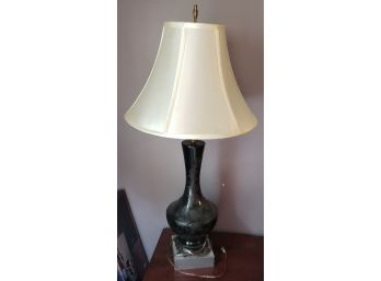 Vintage Black Table Lamp With Shade - 25' Height