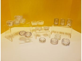 Big Lot Of  Glass Salt Cellars  17 Total