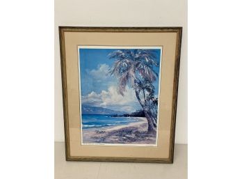 Framed BH Freeland 'Fun In The Sun' Kaanapali Beach Maui Print