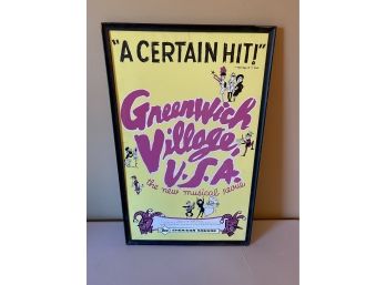 Vintage Greenwich Village  USA Musical Revue Poster