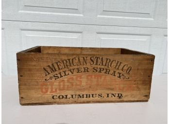 American Starch Co Wooden Crate