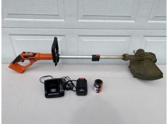 Black & Decker Electric Weed Whacker With Battery And Charger