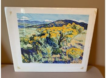 Taos Mesa Serigraph Print By Robert Daughters