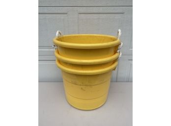 3 Big Yellow Buckets - Perfect For Summer!