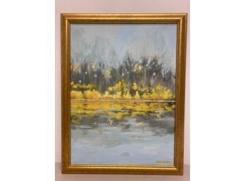 Framed Oil Painting On Canvas Signed Dahlhausen